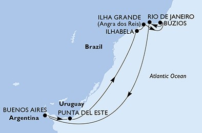 Uruguay y Brasil desde Buenos Aires