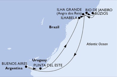 Uruguay y Brasil desde Buenos Aires