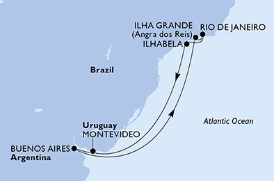 Vacaciones a Bordo a Uruguay y Brasil desde Buenos Aires🚢🏝️