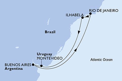 Vacaciones a Bordo a Uruguay y Brasil desde Buenos Aires🚢🏝️