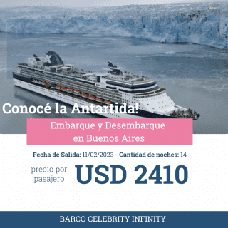 Antártida a bordo del Celebrity Infinity